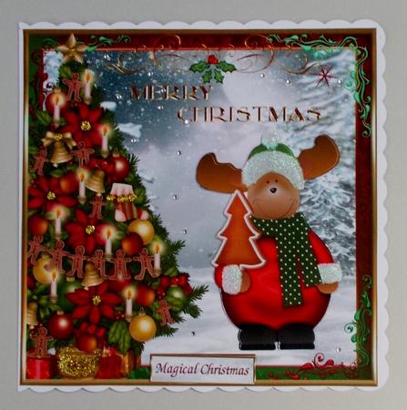 Christmas Mooseful Decoupage Topper by Diane  Vermeer