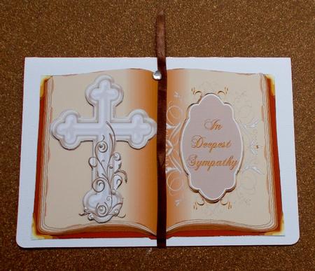 Cross & Bible Sympathy Card 2 by Diane  Vermeer