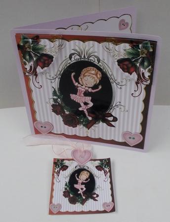 Button Heart Ballerina 8x8 Kit by Diane  Vermeer