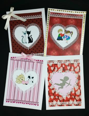 4 Valentine's Toppers Set 1 by Diane  Vermeer