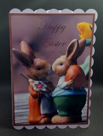 Easter Bunnies Couple Splendid Pyramid by Diane  Vermeer