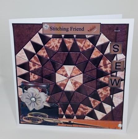 Quilted Star Card Topper with Decoupage by Diane  Vermeer
