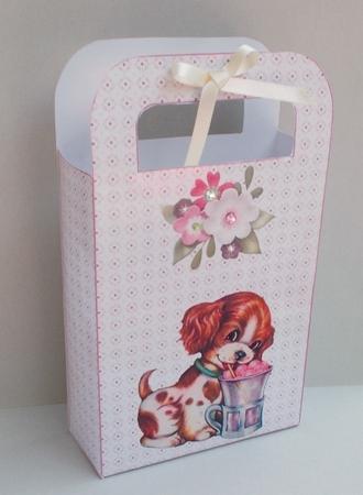 Cute Puppy Gift Bag by Diane  Vermeer