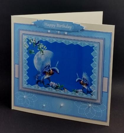 Blue Hummingbirds by Diane  Vermeer