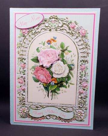 Mother's Day Card with Floral Arch & Decoupage Roses by Diane  Vermeer