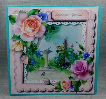 Lovely Pink Roses and Scene  by Diane  Vermeer