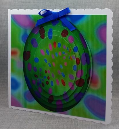 Eostra - Easter - Psychedelic Egg + Insert & Tag by Diane  Vermeer
