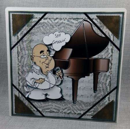 Still Groovin' 8x8 Card Topper by Diane  Vermeer