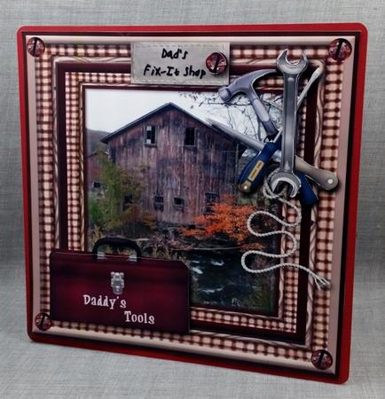 Dad's Fix-it Shop Card Topper by Diane  Vermeer