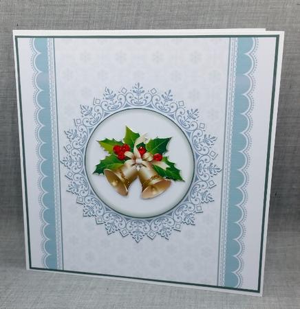 Christmas Lace, Bells & Holly Topper by Diane  Vermeer