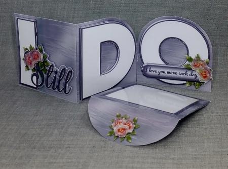 Trifold I Do Block Letters 25th Silver Wedding Anniversary by Diane  Vermeer