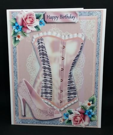 Peach Corset & Shoes by Diane  Vermeer