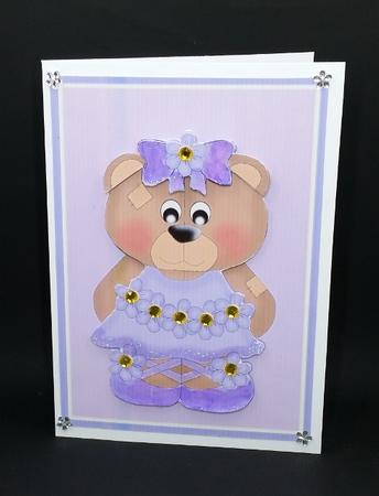Ballerina Bear Card Topper with Decoupage by Diane  Vermeer