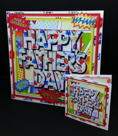 Happy Father's Day Comic Book Square 8x8 Mini Kit by Diane  Vermeer