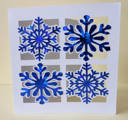 Snowflakes Square Card by Diane Baldrey