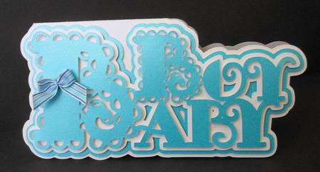 Scalloped Layered Baby Boy Card by Diane Baldrey