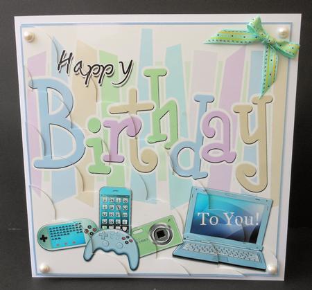 8 x 8 Birthday Gadgets Games N Gizmos Scalloped Corner Kit by Diane Baldrey
