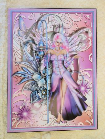 Lantern Fairy A4 Card Front by Diane Baldrey