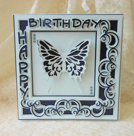 Happy Birthday Flourish Card Or Frame / / by Diane Baldrey