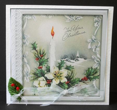 Vintage Scene Lace Framed Card Fronts by Diane Baldrey