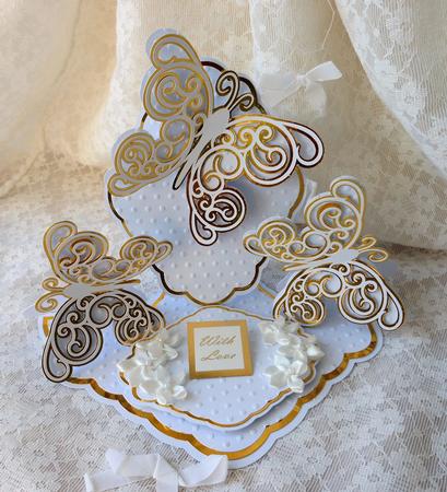 Butterfly Triple Easel Card - / / by Diane Baldrey