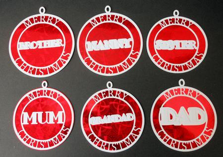 Layered Christmas Family Sentiment Tags by Diane Baldrey