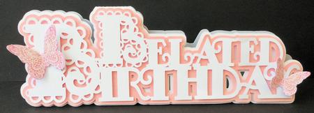 Scalloped Belated Birthday Card by Diane Baldrey
