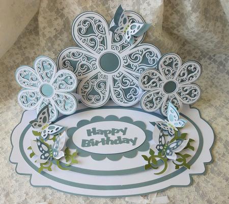 Daisy Triple Easel Card - / / by Diane Baldrey