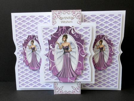 385 Lattice Tri-fold Card by Diane Baldrey