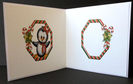 Happy Penguin Girl Christmas Insert by Diane Baldrey