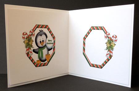Happy Penguin Christmas Insert by Diane Baldrey