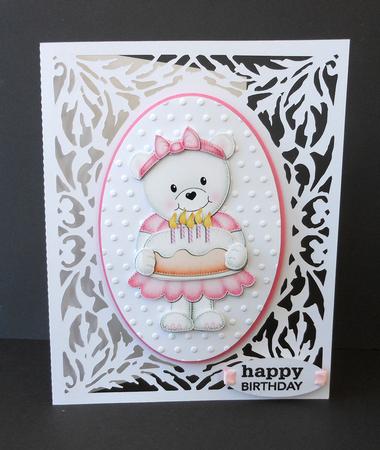 Teddy Tess's Birthday Cake 3D Decoupage Designs by Diane Baldrey