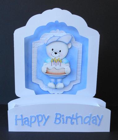 Teddy Ed's Birthday Cake 3D Decoupage Designs by Diane Baldrey