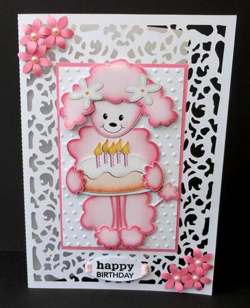 Bonbon Poodle Dog's Birthday Cake 3D Decoupage Designs by Diane Baldrey