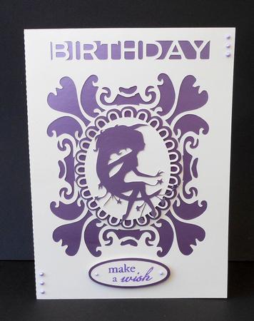 Birthday Cut Out Card - Robo/cameo by Diane Baldrey