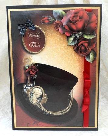 Victorian Steampunk Hat & Sumptuous Roses by Diane Baldrey