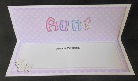 Birthday Aunt Matching Large Dl Insert by Diane Baldrey