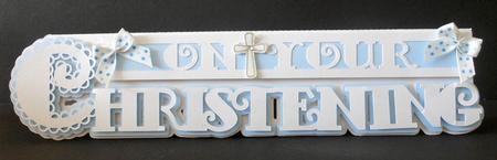 Scalloped Christening Layered Card by Diane Baldrey