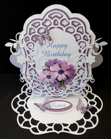 Flower Easel Layered Card by Diane Baldrey