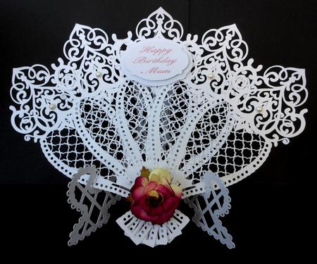 Intricate Fan & Stand by Diane Baldrey