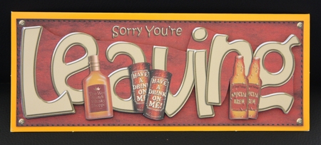 Sorry You're Leaving Large Dl with 3D Decoupage by Dianne Anderson