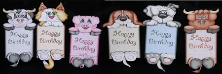 12 Mixed Animal Tags by Dianne Anderson
