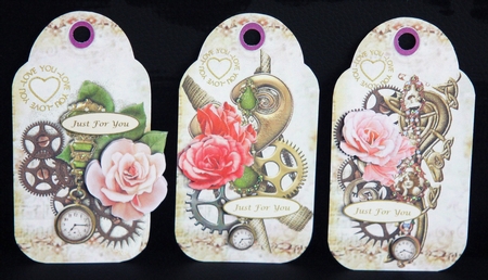 Tags & Roses Card Toppers & Decoupage by Dianne Anderson