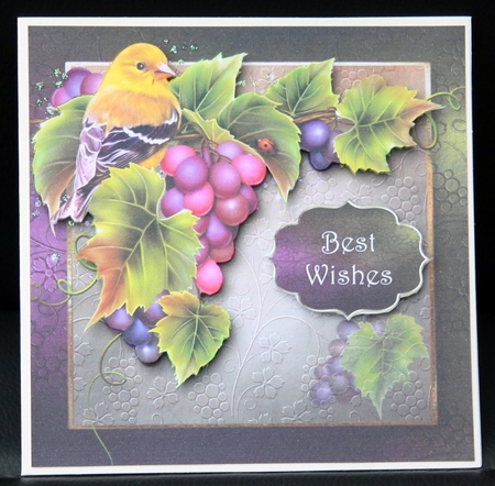 Violet Vines 8x8 Quick Topper by Dianne Anderson