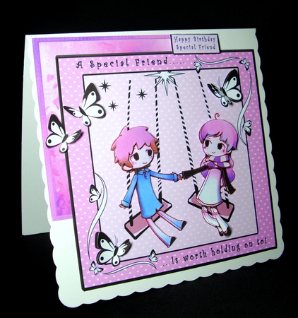 Lilac Fantasy Card front  by Dianne Jackson