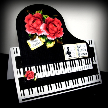 Piano Keys A4 Backing Paper Portrait by Dianne Jackson