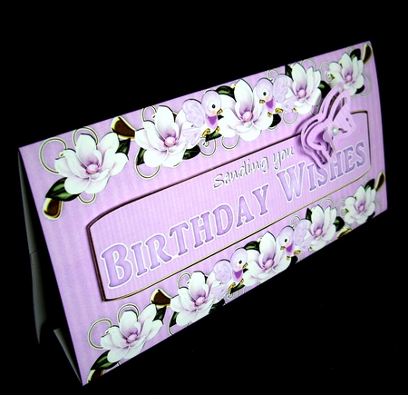 Lilac Magnolia Birthday Wish Dl Over the Edge Mini Card Kit by Dianne Jackson