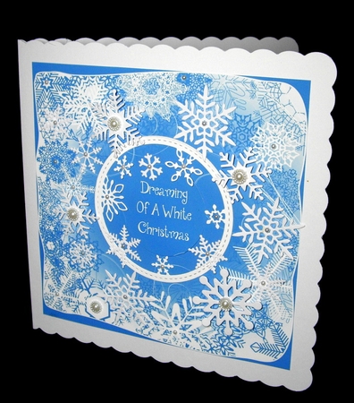 Snowflake Silhouette Quick Topper - Blue by Dianne Jackson