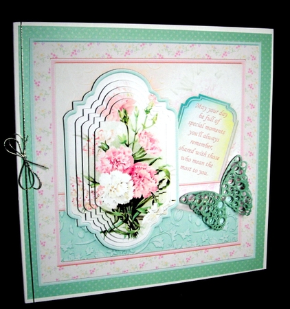 Pink Carnations 8x8 Mini Kit & Pyramage by Dianne Jackson