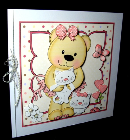 8 x 8 3D Livvy Bear's Kitty Kats Mini Kit with 3D Decoupage by Dianne Jackson